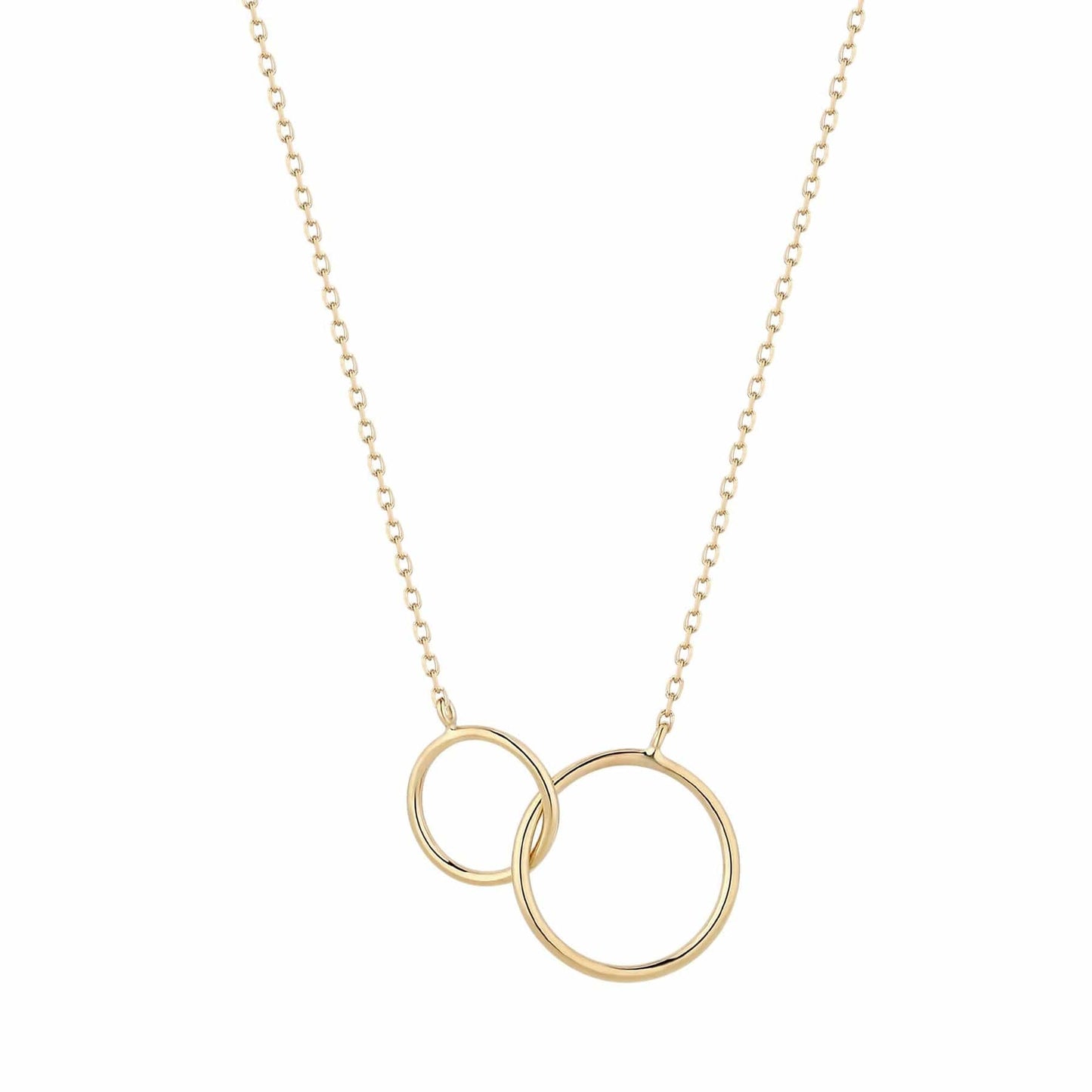 NKL-14K 14k Gold Interlinked Circles Necklace