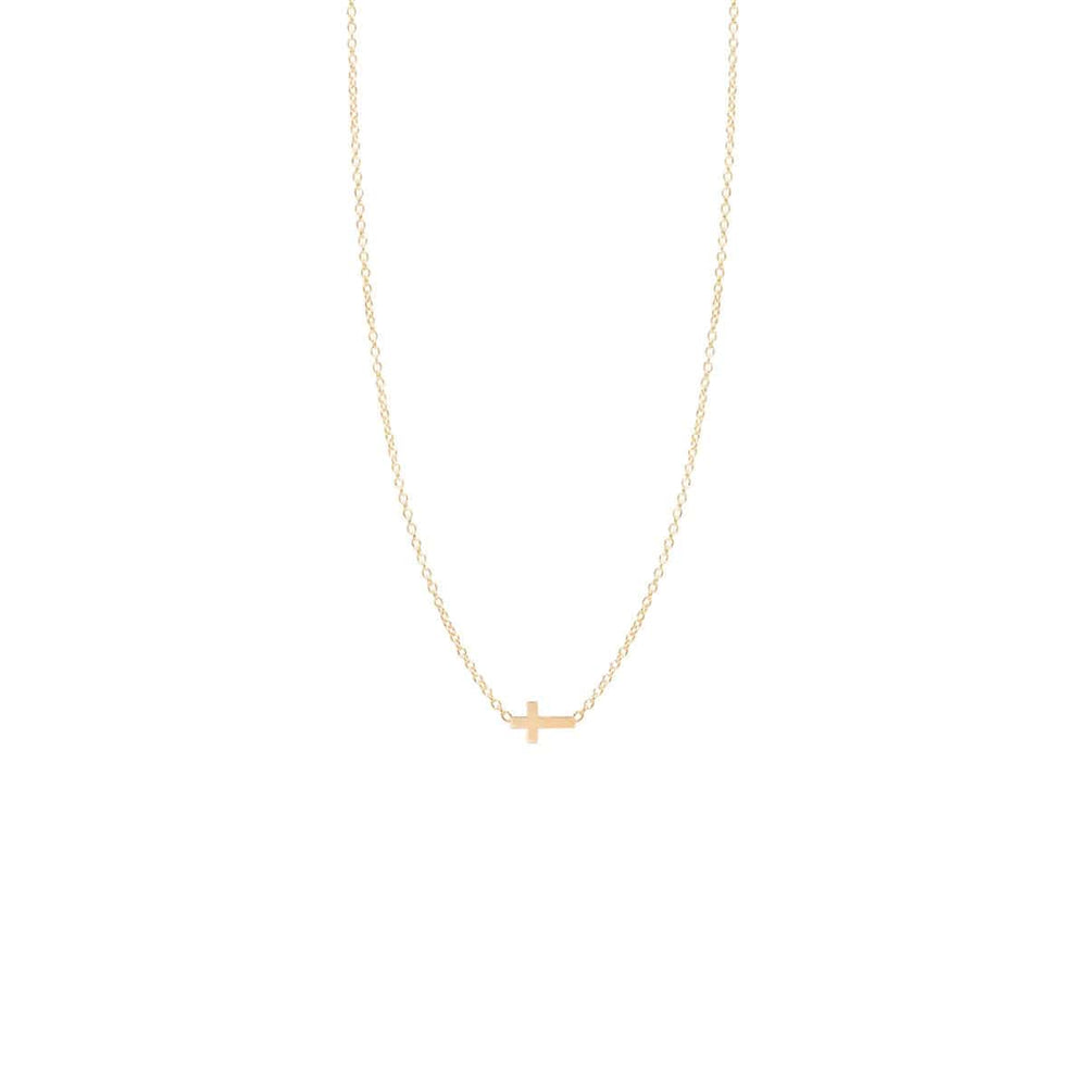 NKL-14K 14k Gold Itty Bitty Cross Necklace