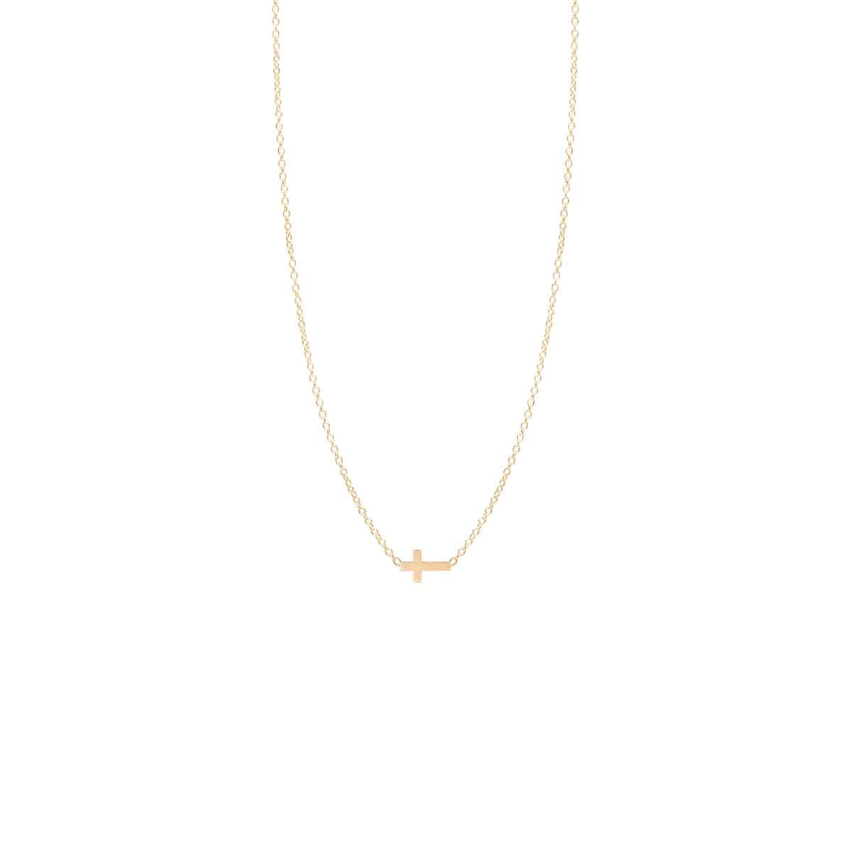 NKL-14K 14k Gold Itty Bitty Cross Necklace