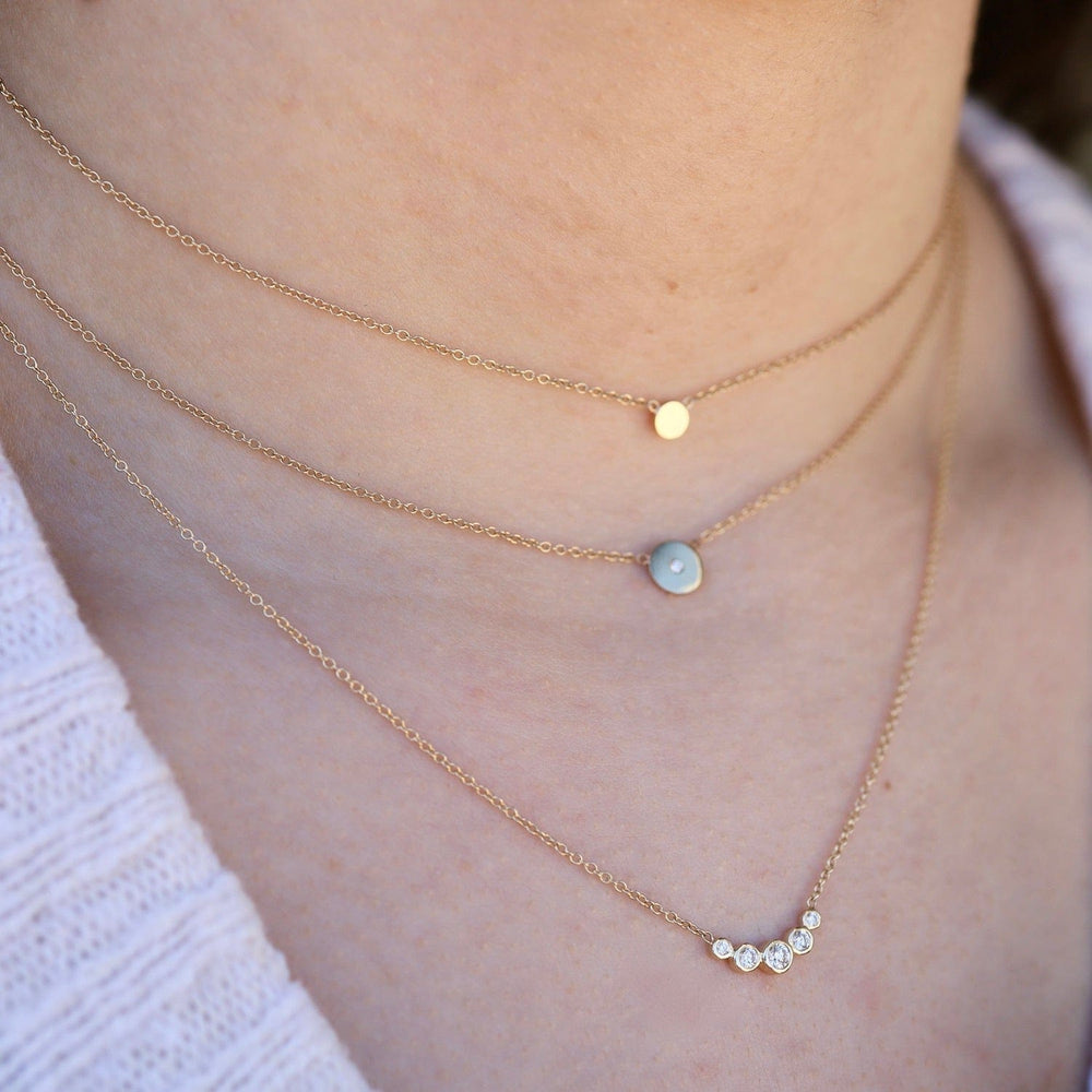 NKL-14K 14K Gold Itty Bitty Disc Necklace