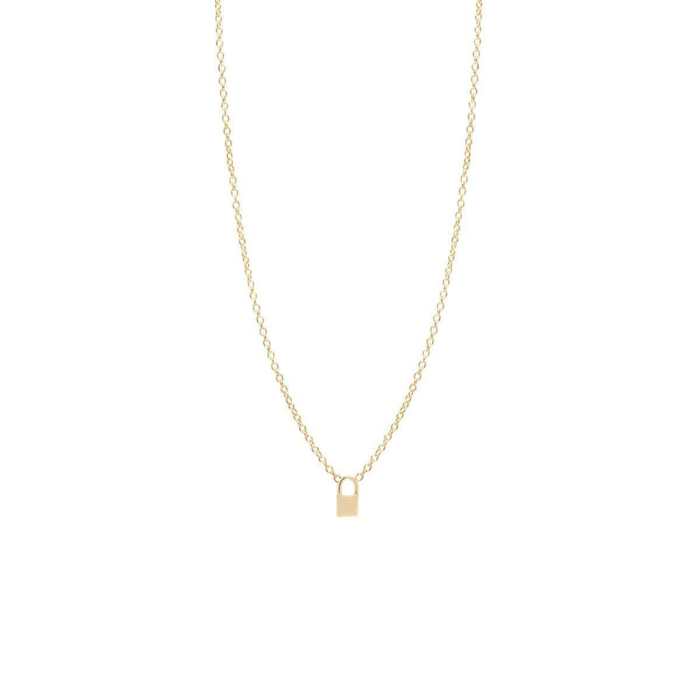 NKL-14K 14k Gold Itty Bitty Padlock Necklace