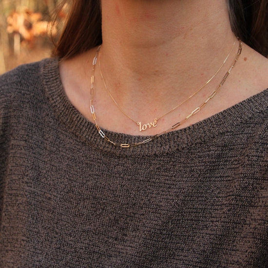NKL-14K 14K Gold "Love" Necklace