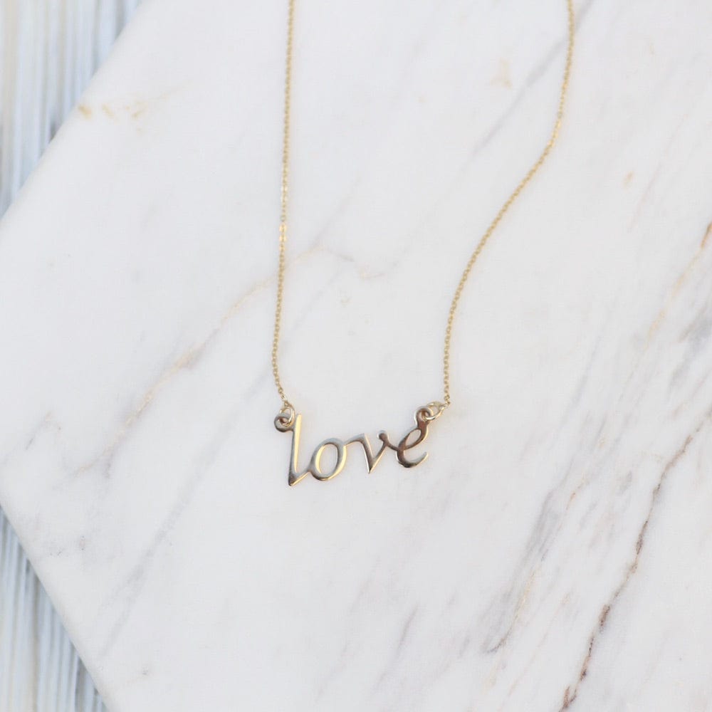 
                      
                        NKL-14K 14K Gold "Love" Necklace
                      
                    