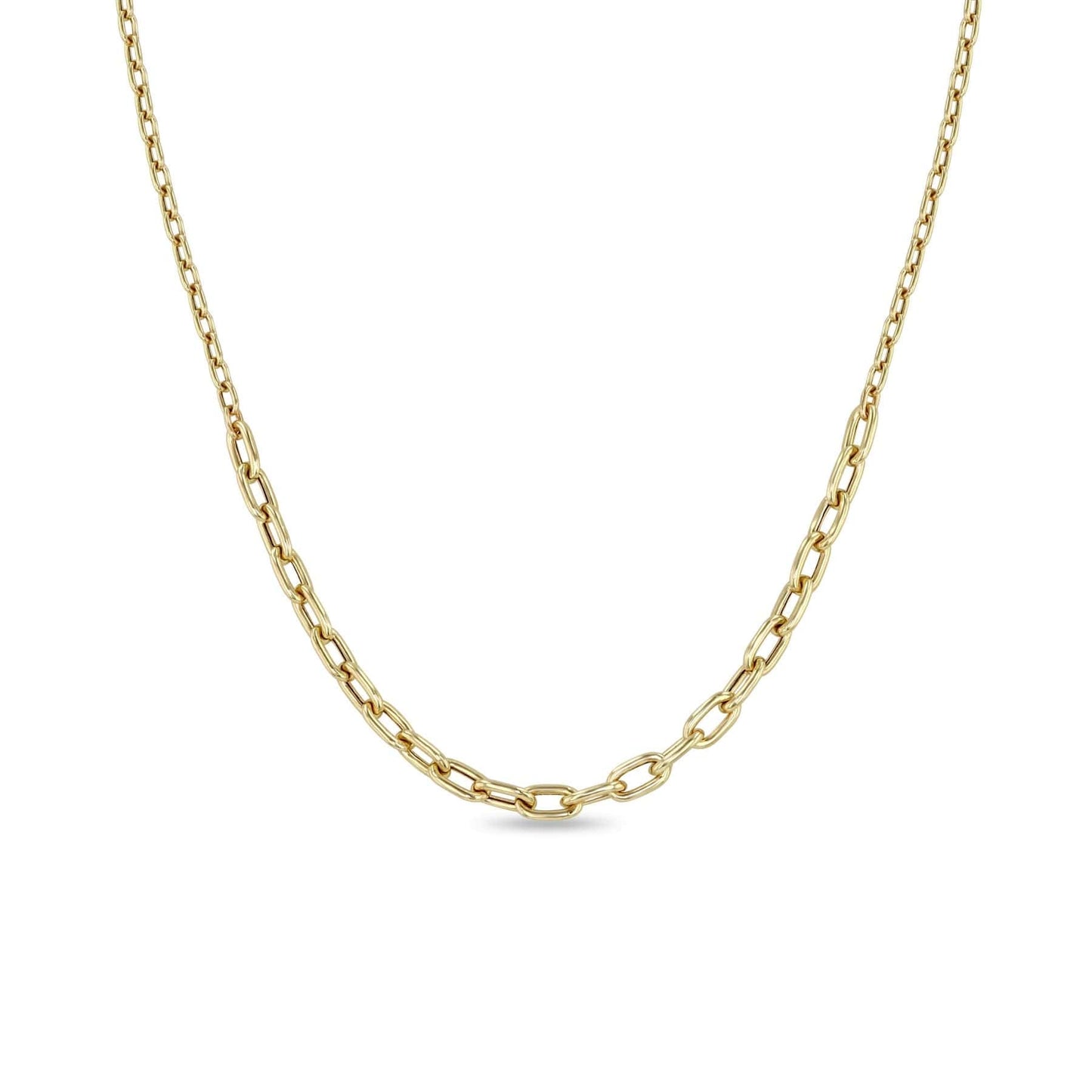 NKL-14K 14k Gold Mixed Station Necklace