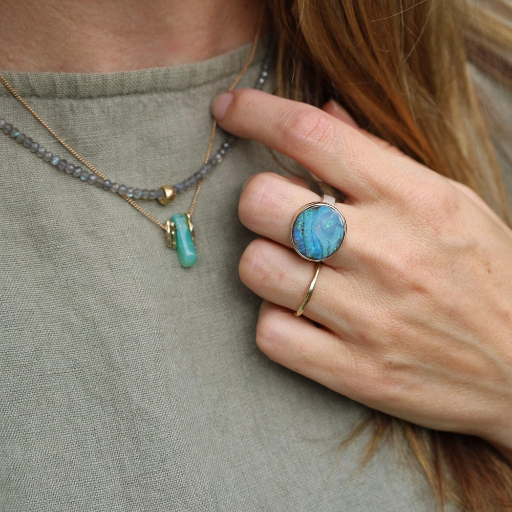 
                      
                        NKL-14K 14k Gold Necklace with Peruvian Opal Slice
                      
                    