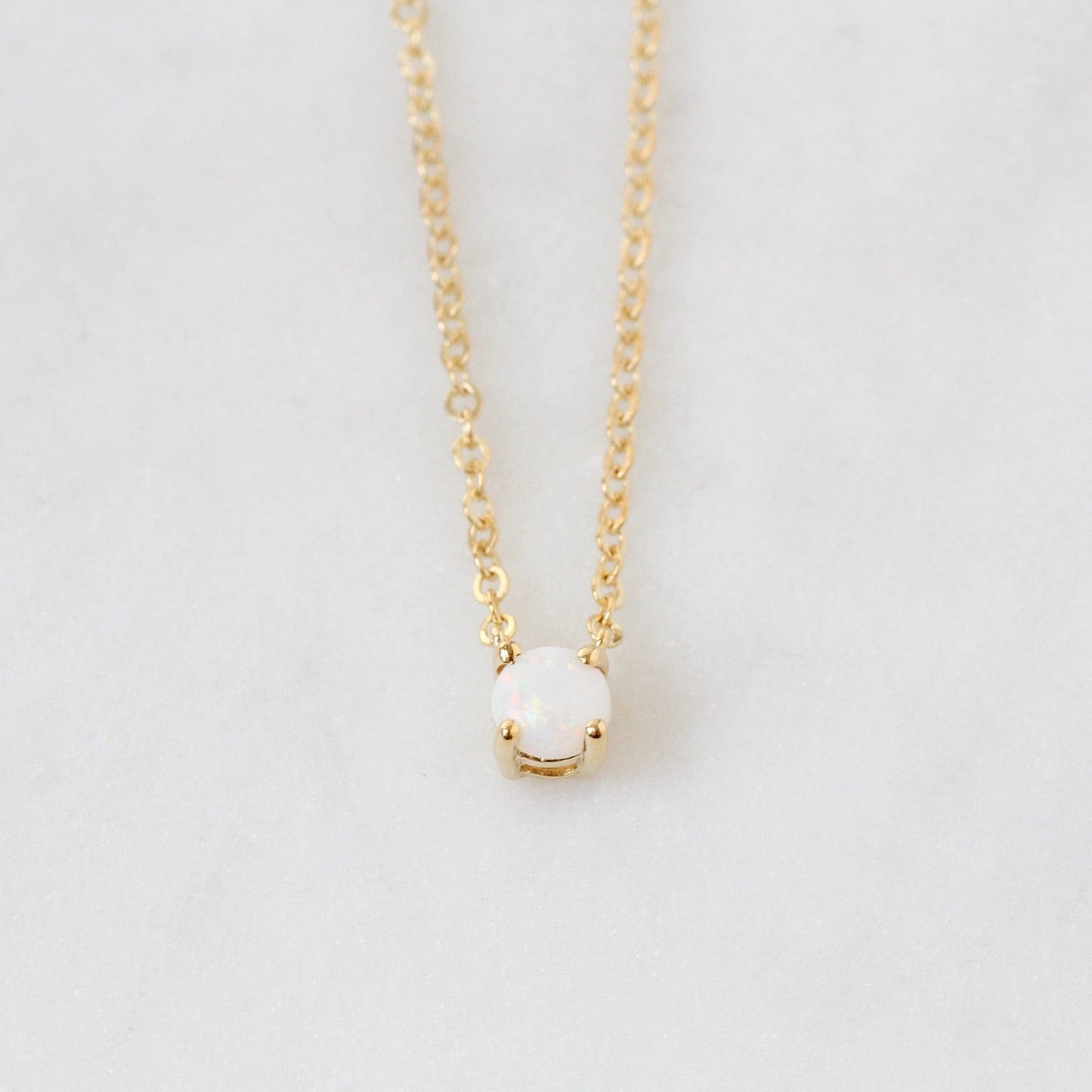 Lola' 14ct Gold Crystal Opal Necklace - Black Star Opal