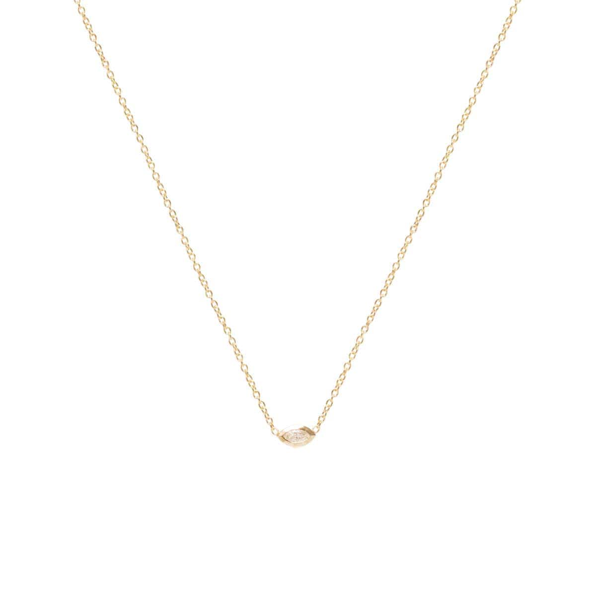 NKL-14K 14k Gold Small Marquise Diamond Necklace