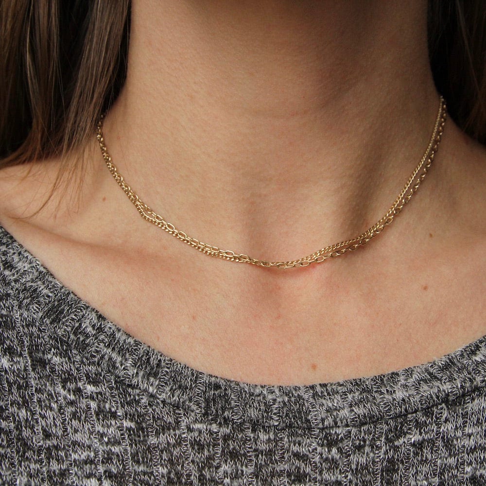 
                  
                    NKL-14K 14K Gold Small Square Oval Link Chain Necklace
                  
                