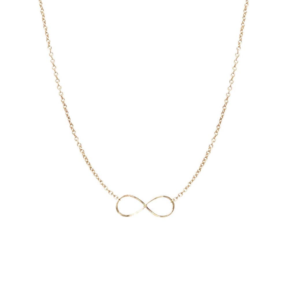 NKL-14K 14K Gold Tiny Anchored Infinity Necklace