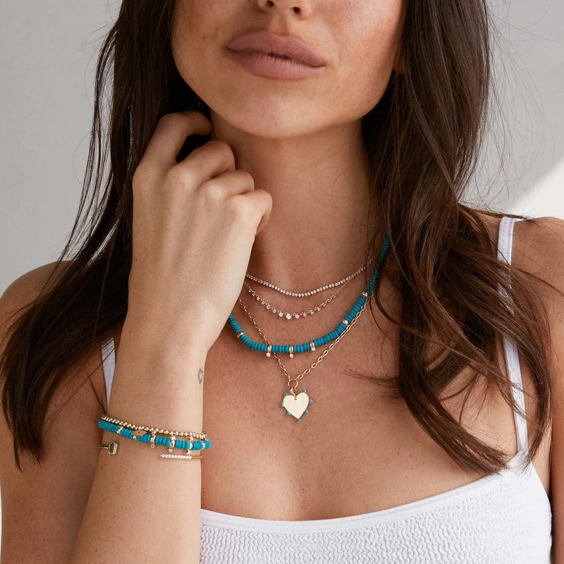 Turquoise 2025 rondelle necklace