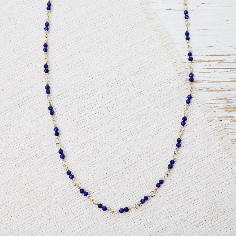 
                      
                        NKL-14K 14k Hand-Tied Natural Lapis Gemstone Necklace
                      
                    