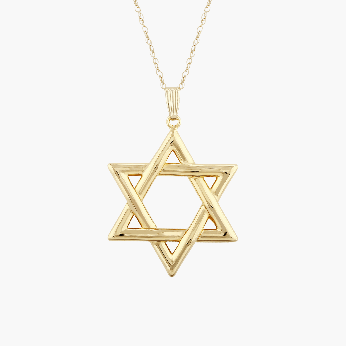 NKL-14K 14K Large Star of David Necklace