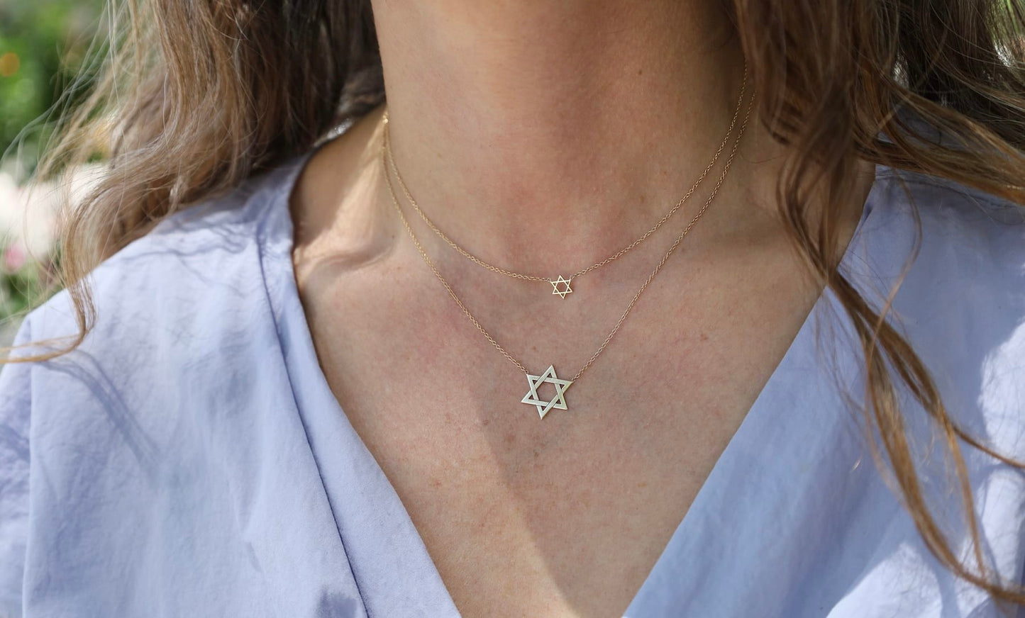 NKL-14K 14K Medium Star Of David Necklace