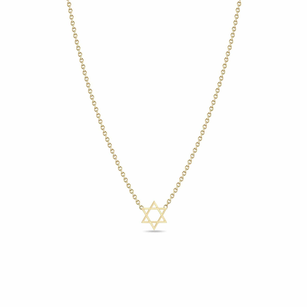 NKL-14K 14k Midi Bitty Star of David Necklace