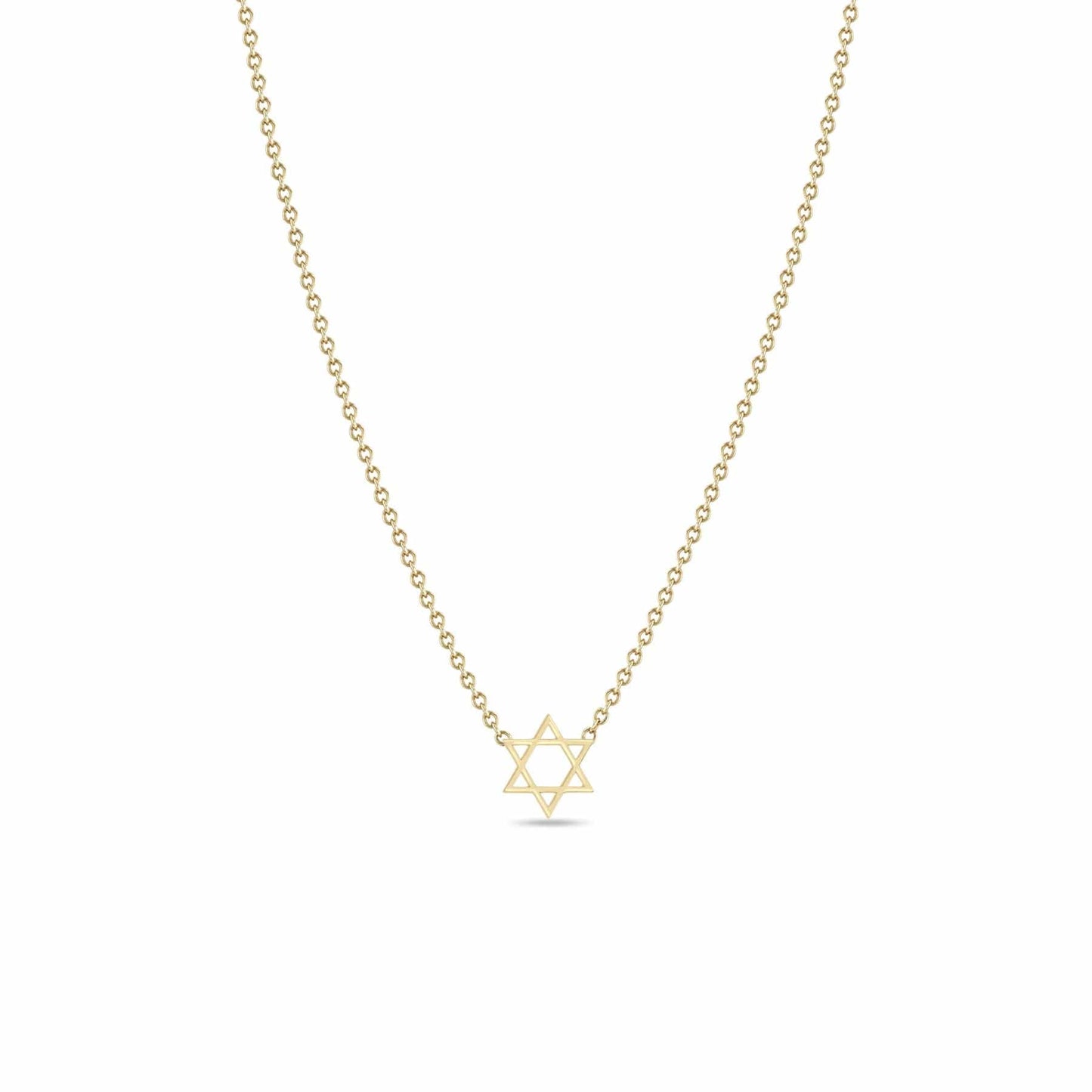 NKL-14K 14k Midi Bitty Star of David Necklace