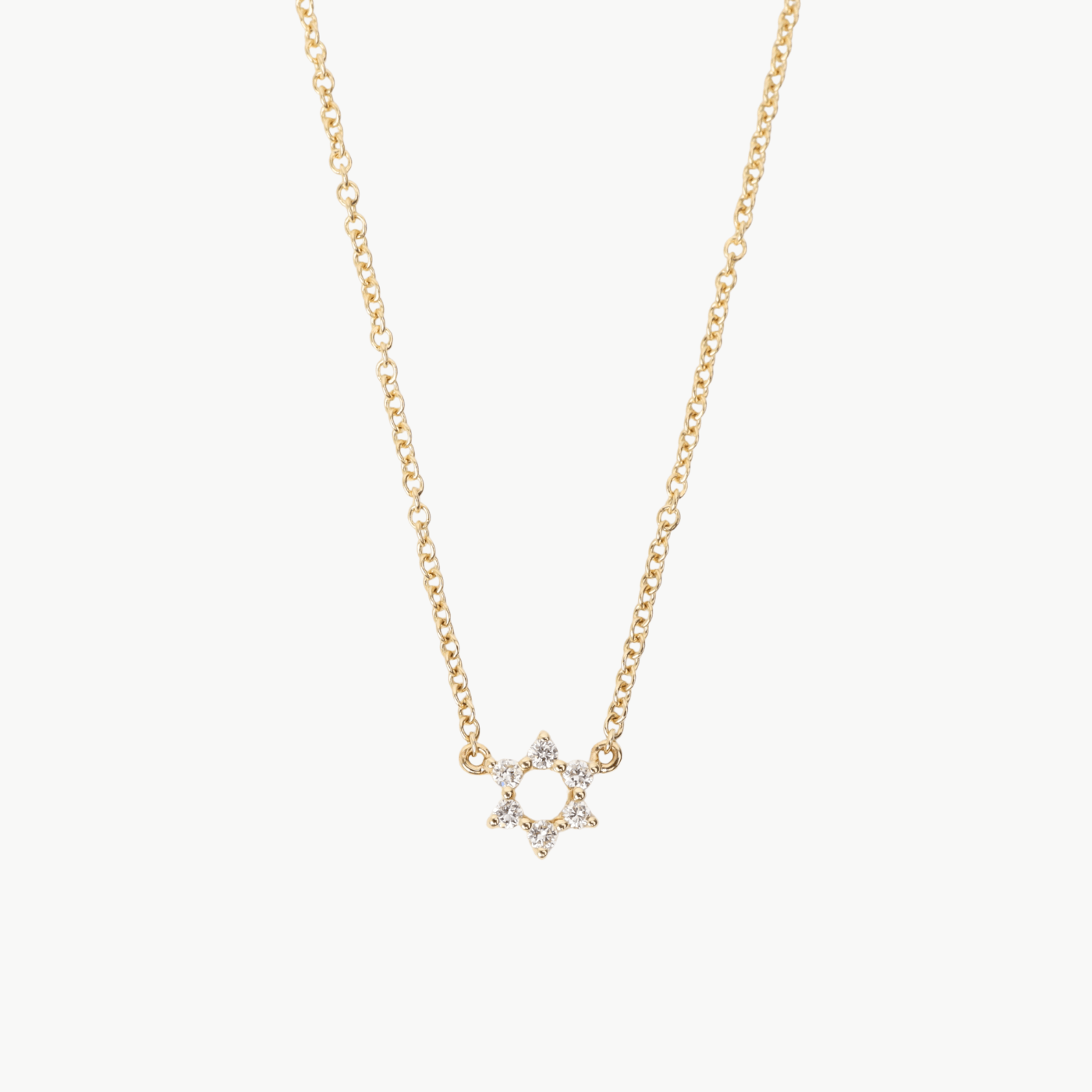 NKL-14K 14k Mini Star of David Necklace