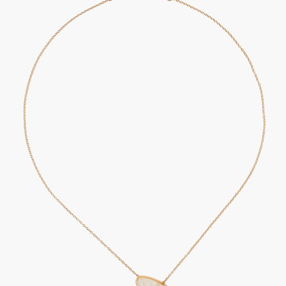 
                      
                        NKL-14K 14K Moonstone Diamond Drop Gold Cliff Necklace
                      
                    