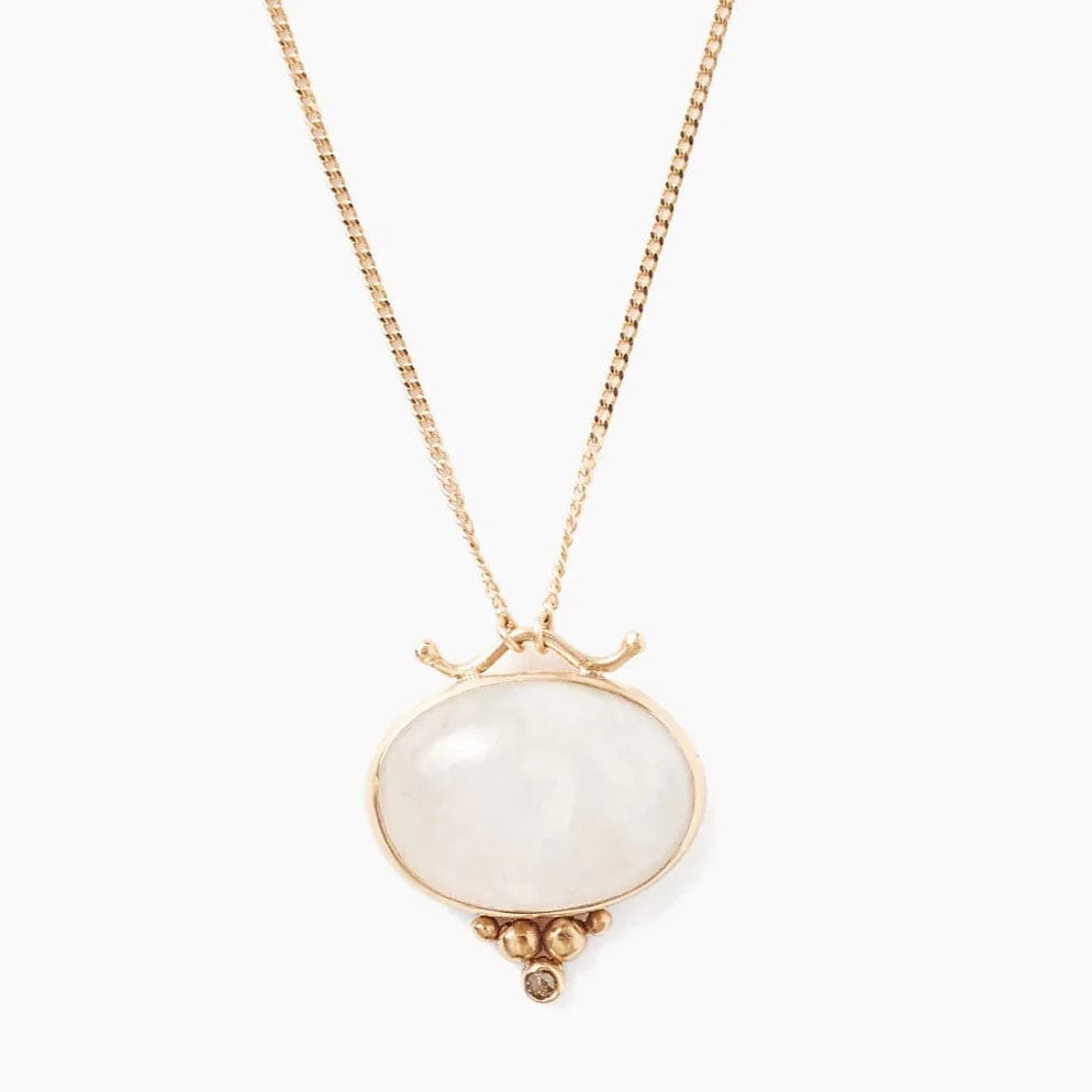 14k Moonstone Nile Necklace Dandelion Jewelry