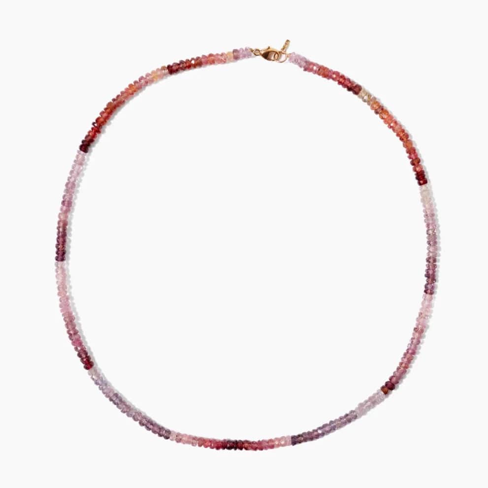 NKL-14K 14k Pink Spinel Petra Necklace