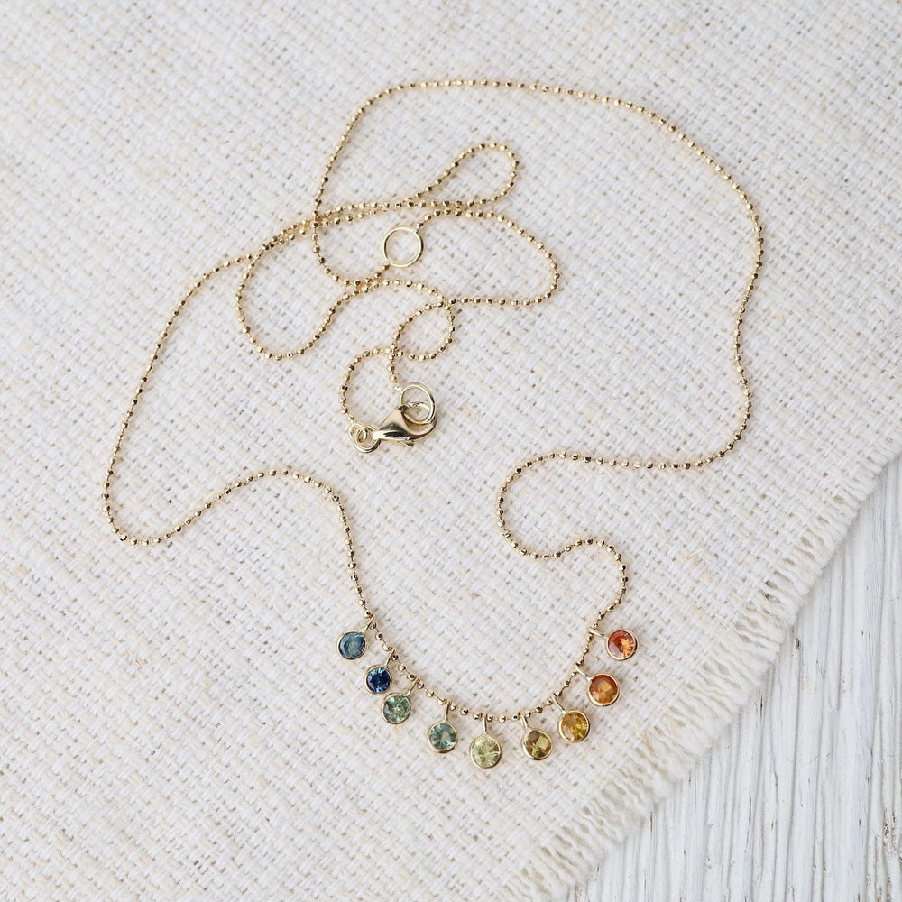 
                      
                        NKL-14K 14k Rainbow Sapphire Cleopatra Necklace
                      
                    