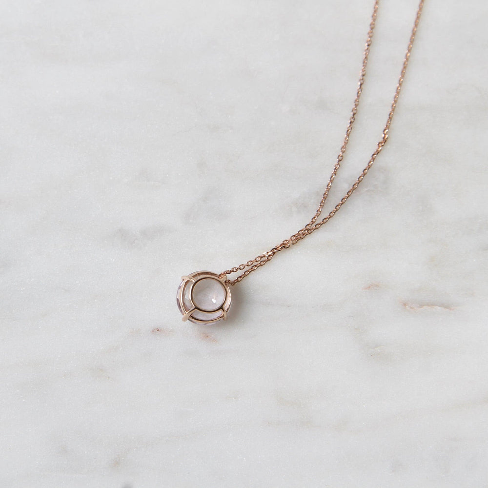 
                  
                    NKL-14K 14k Rose Gold 8mm Round Rose de France Necklace
                  
                