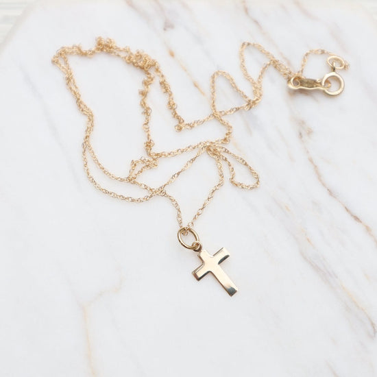 Load image into Gallery viewer, NKL-14K 14k Small Cross Necklace
