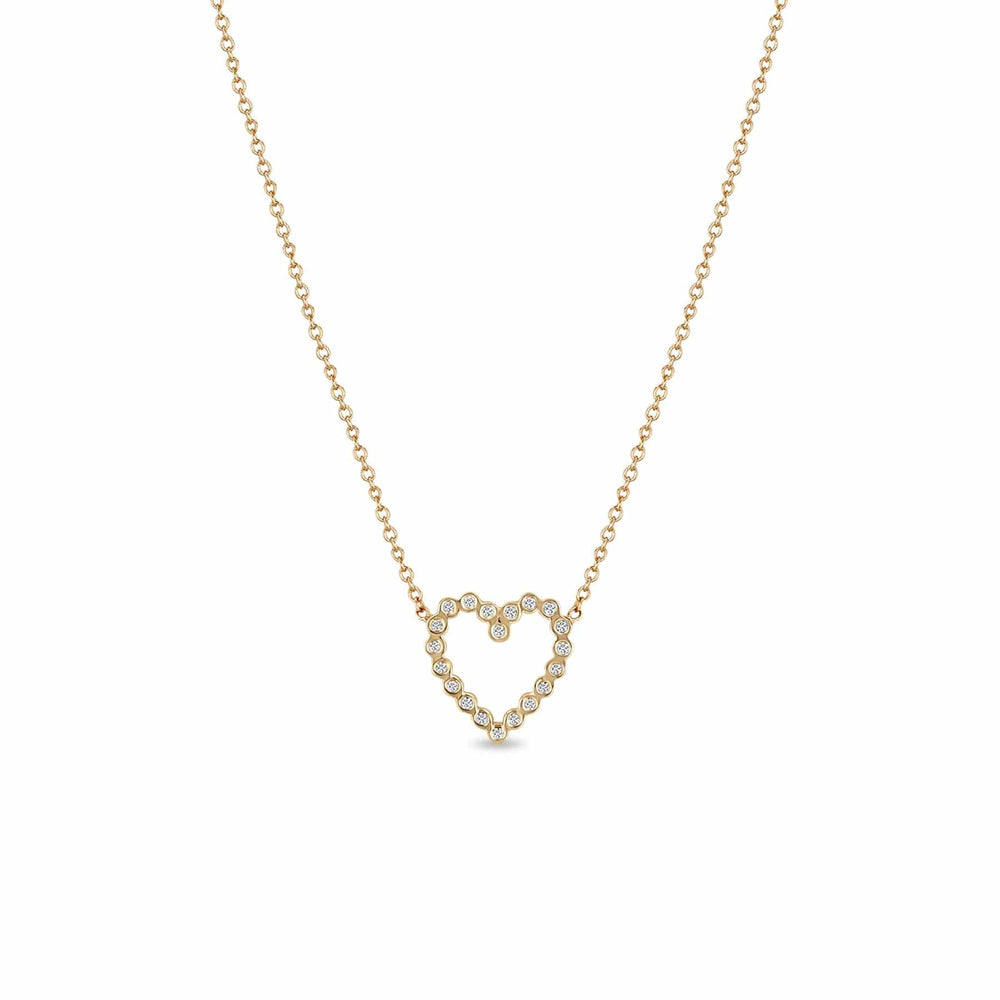 
                      
                        NKL-14K 14k Small Diamond Bezel Heart Necklace
                      
                    