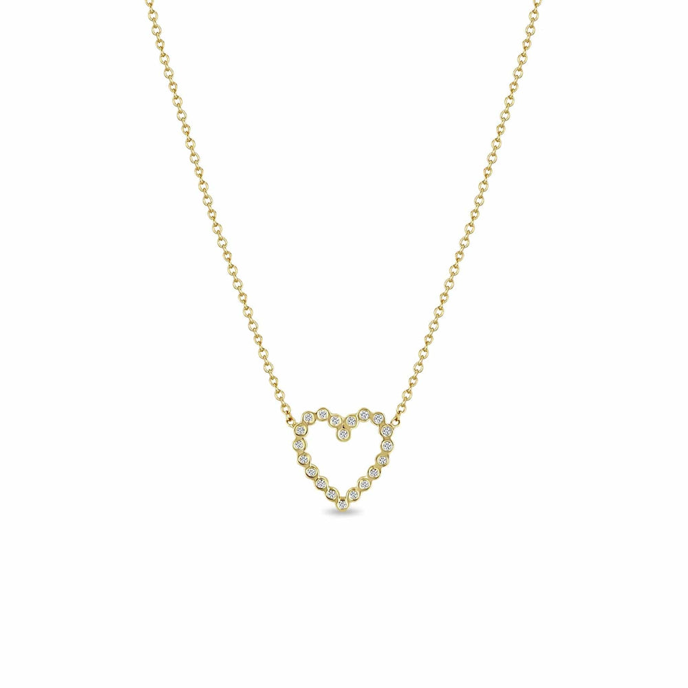 
                      
                        NKL-14K 14k Small Diamond Bezel Heart Necklace
                      
                    