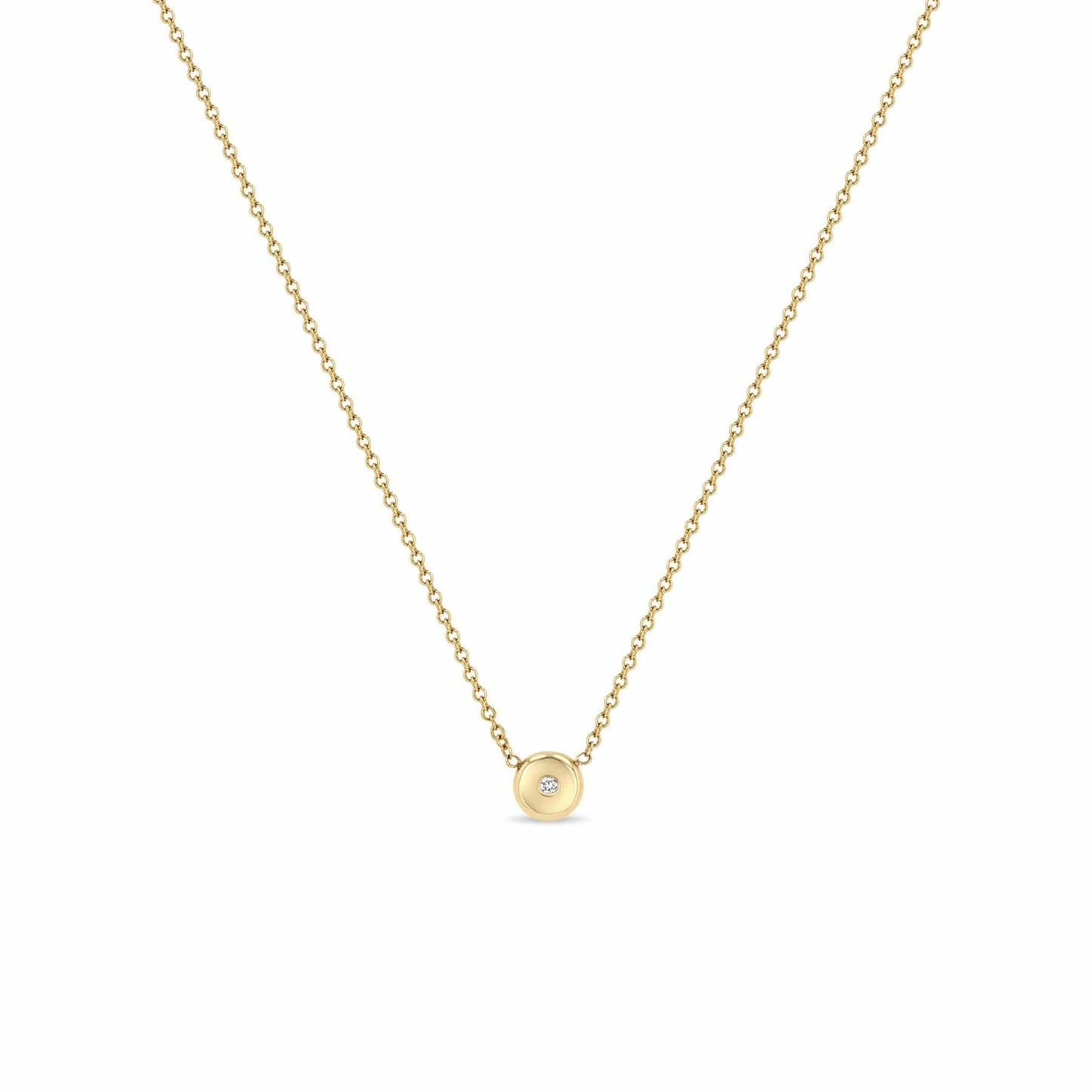 NKL-14K 14k Small Diamond Nugget Necklace