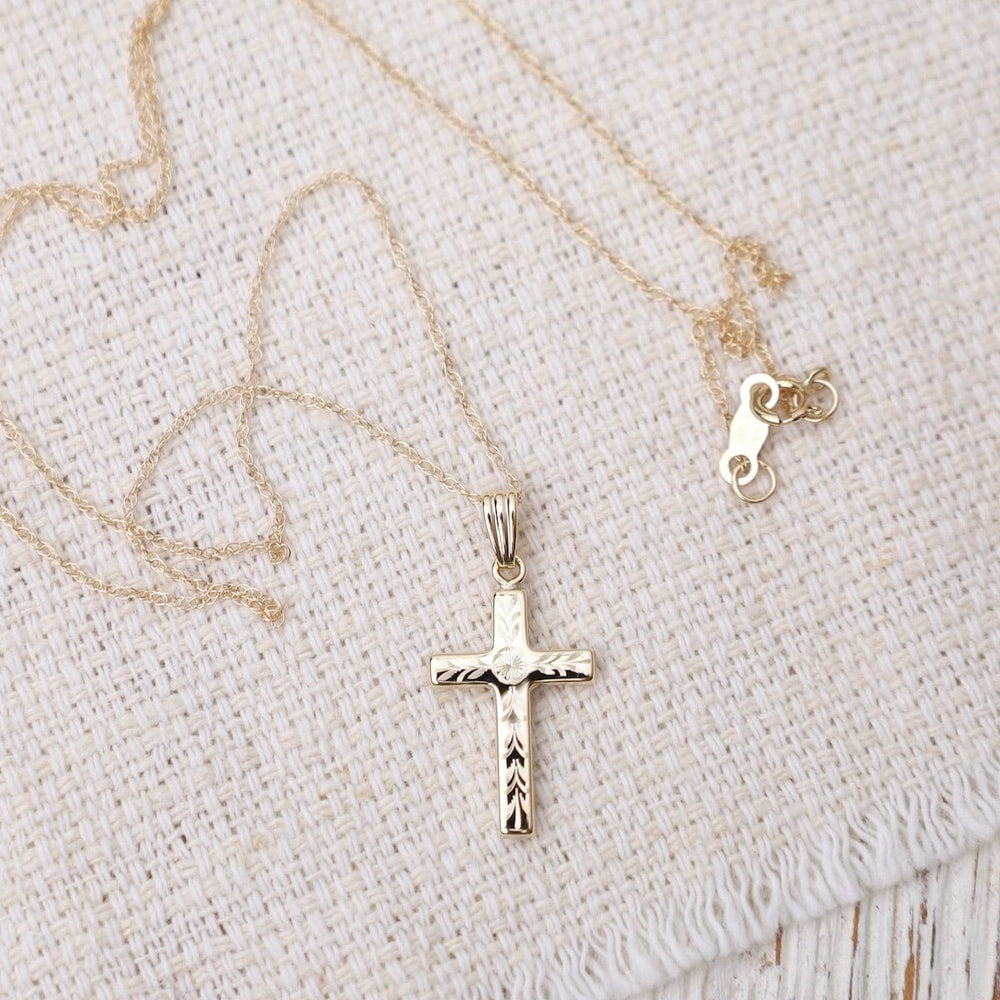 
                      
                        NKL-14K 14k Small Fancy English Cross Necklace
                      
                    