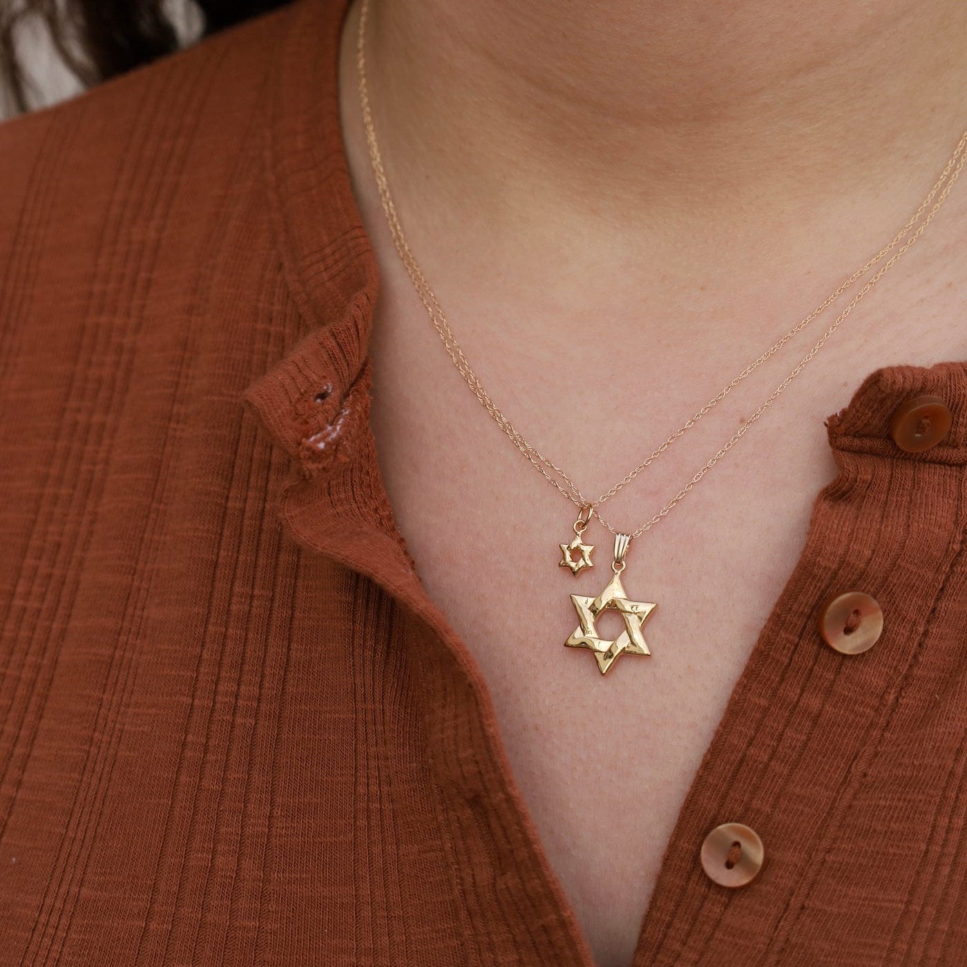 NKL-14K 14K Small Star of David Necklace
