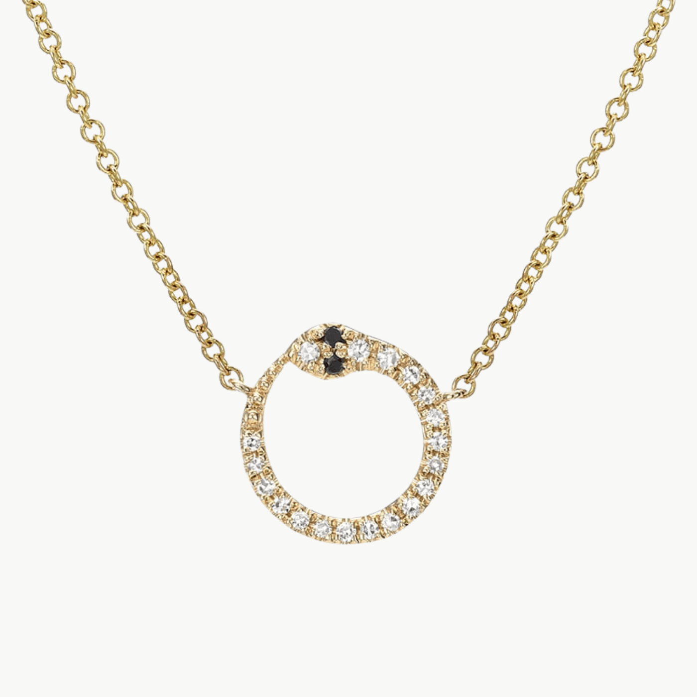 NKL-14K 14k Snake Ouroboros Necklace