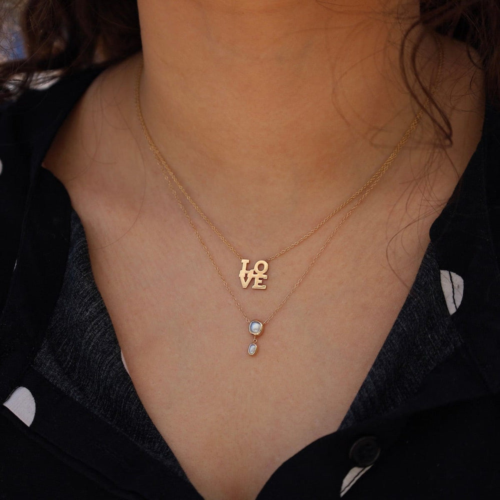 NKL-14K 14k Stacked "Love" Necklace