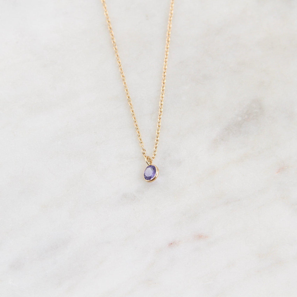 NKL-14K 14k Tanzanite Solitaire Necklace