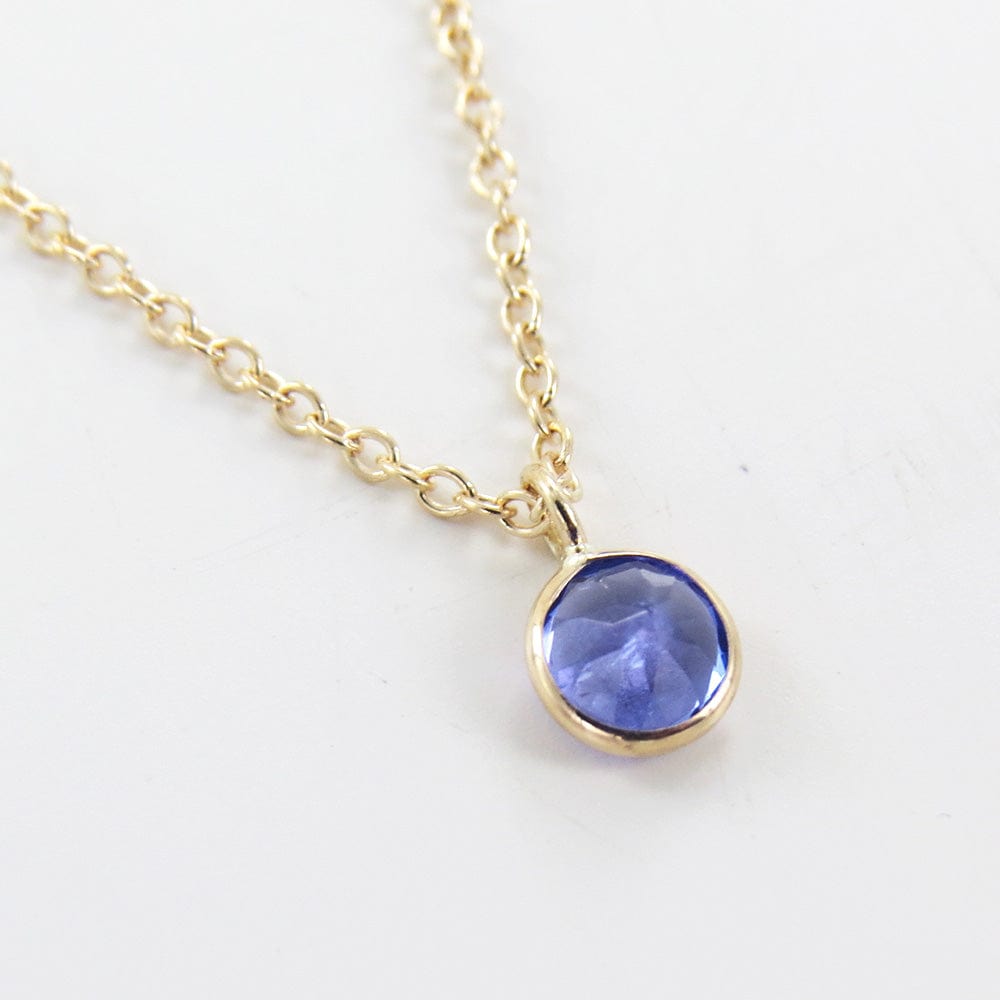 NKL-14K 14k Tanzanite Solitaire Necklace