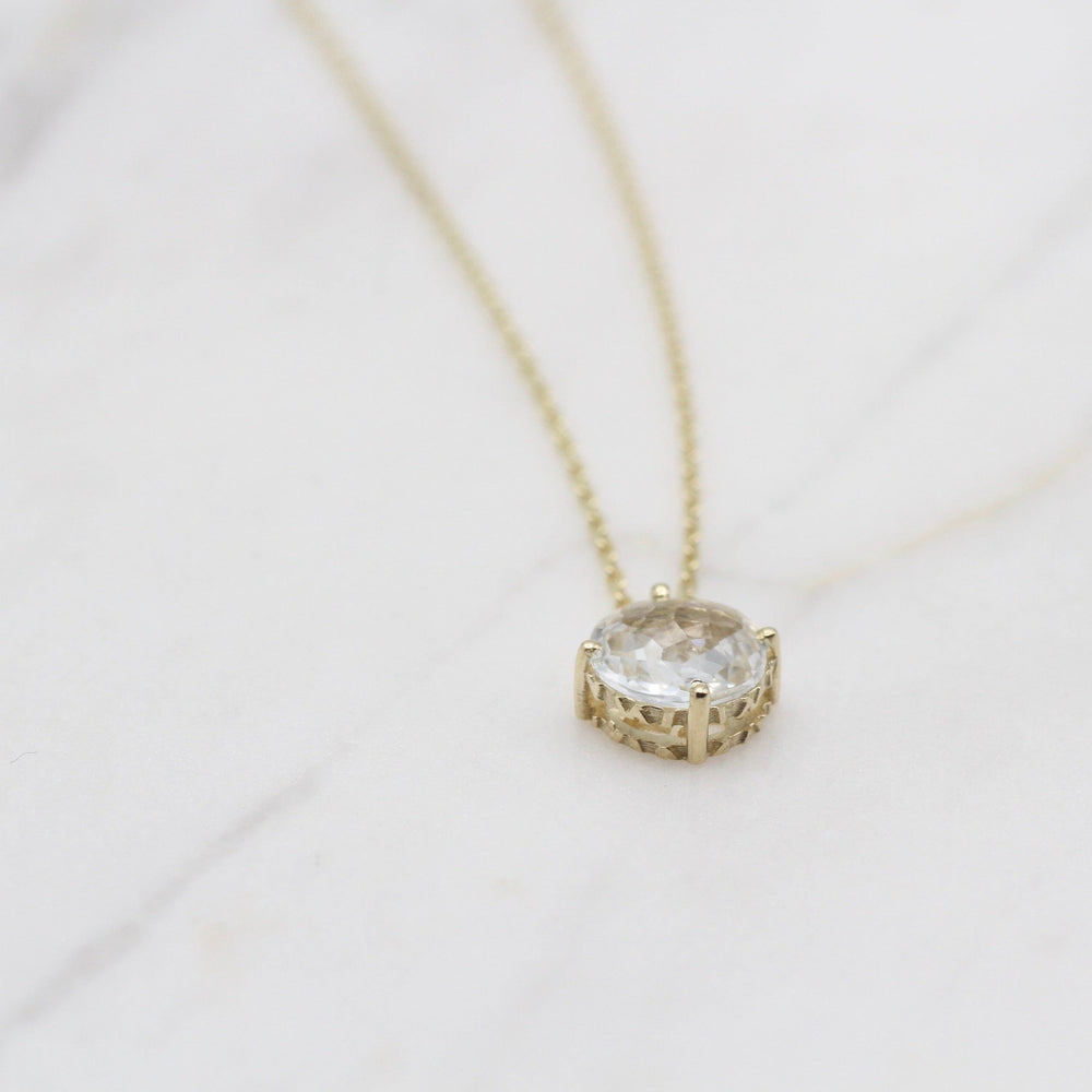 
                  
                    NKL-14K 14k Yellow Gold and White Topaz Necklace
                  
                