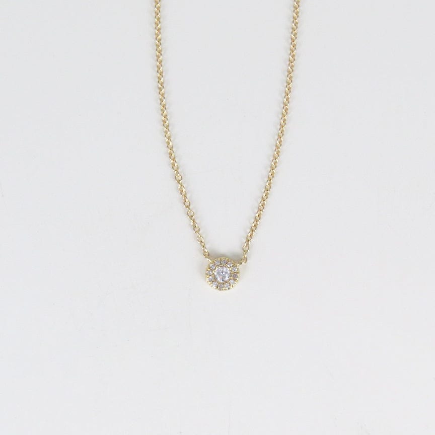 
                      
                        NKL-14K 14k Yellow Gold Diamond Halo Necklace
                      
                    