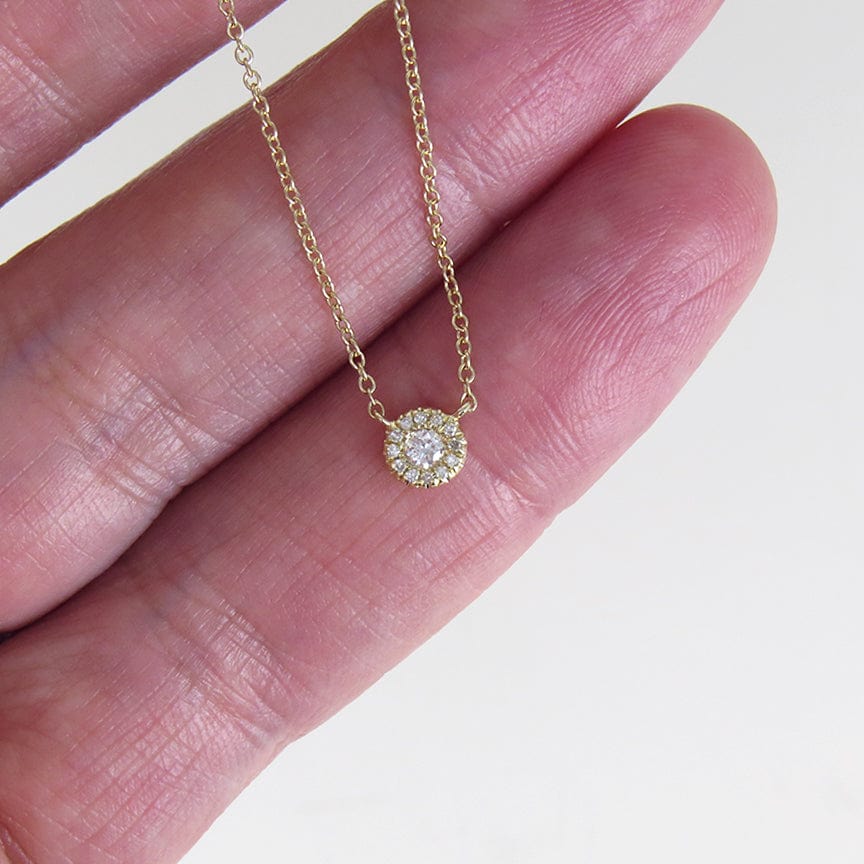 
                      
                        NKL-14K 14k Yellow Gold Diamond Halo Necklace
                      
                    