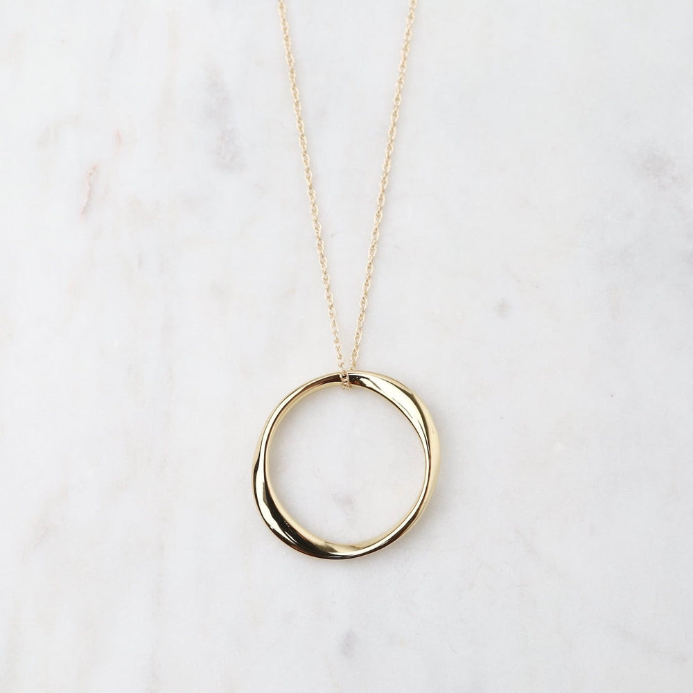 
                      
                        NKL-14K 14K Yellow Gold Large Twisted Ring Necklace
                      
                    