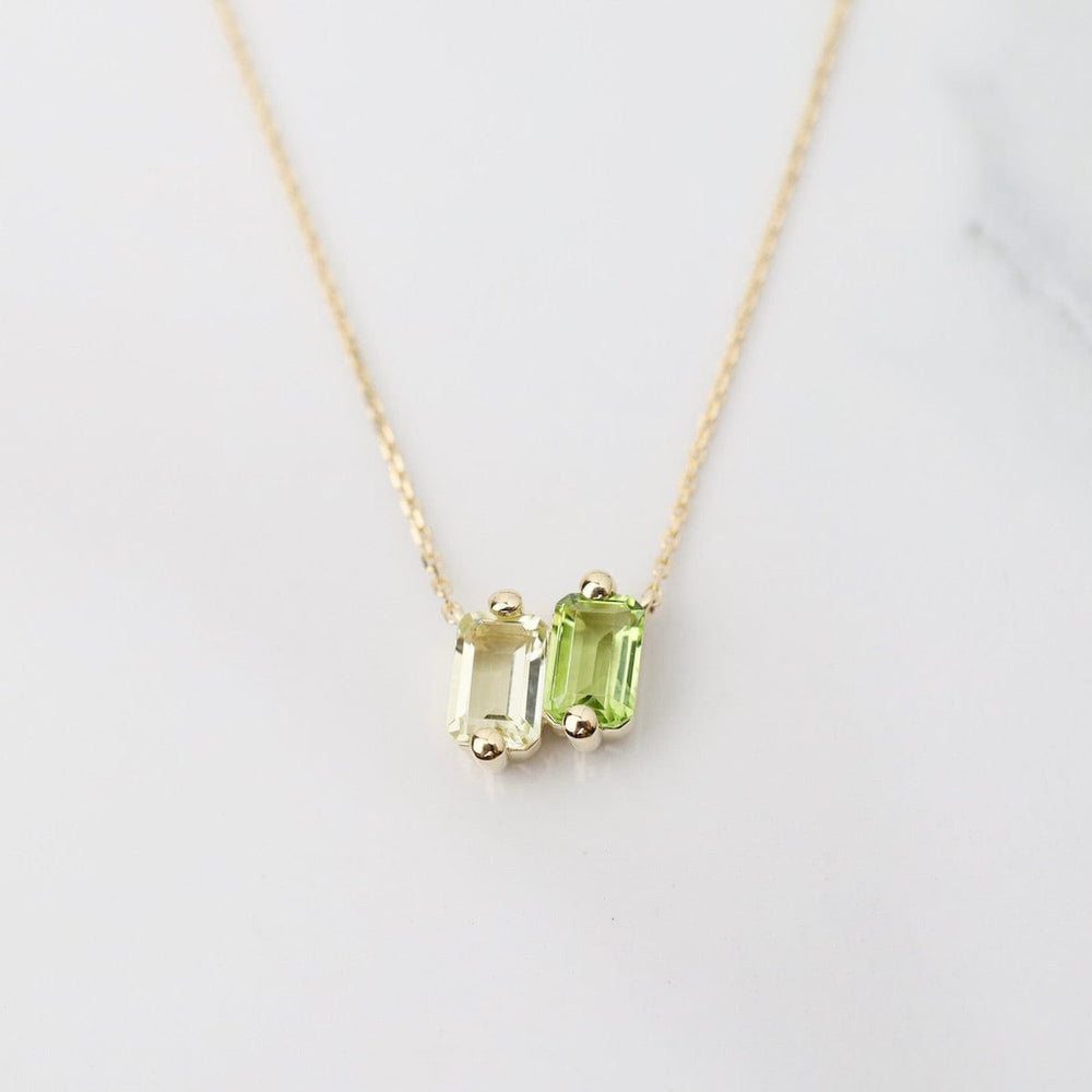 
                  
                    NKL-14K 14k Yellow Gold Light Green Ombre Baguette Necklac
                  
                