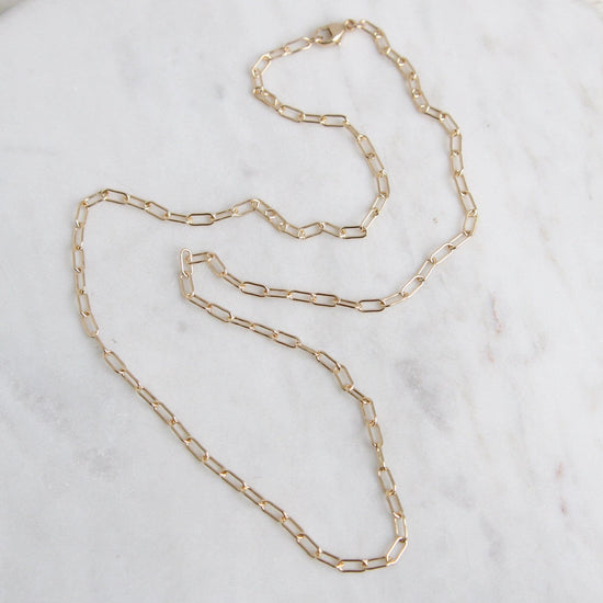 NKL-14K 14k Yellow Gold Link Chain ~ 18" 2.6mm