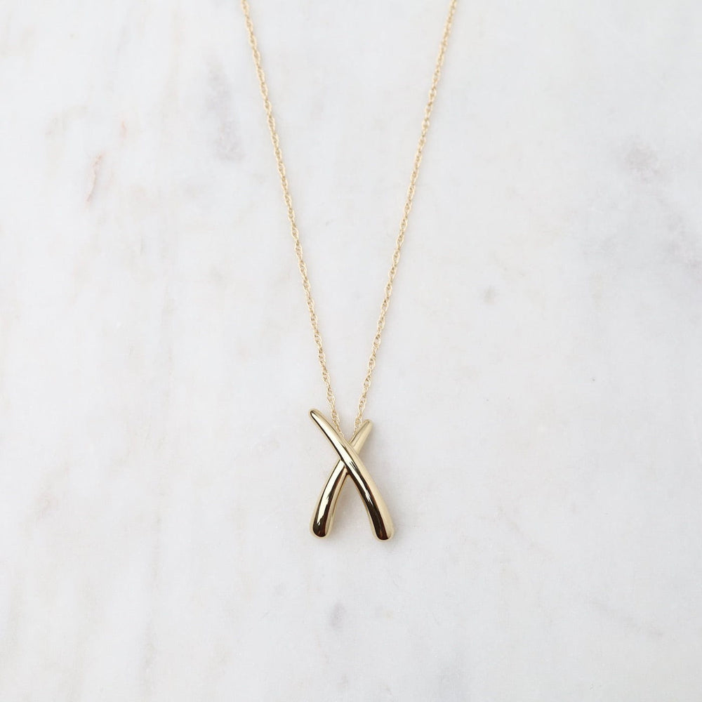 
                      
                        NKL-14K 14K Yellow Gold Medium "X" Necklace
                      
                    