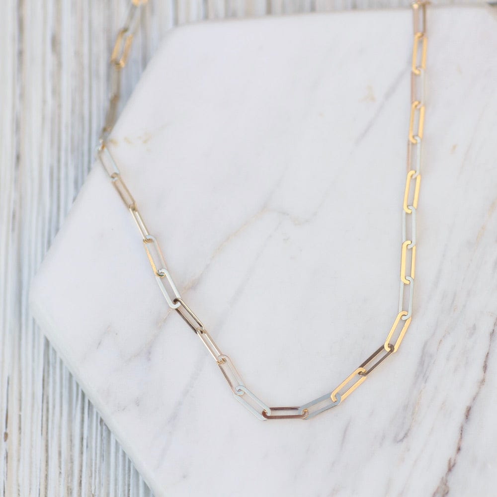 
                      
                        NKL-14K 14K Yellow Gold Mini Paperclip Chain Necklace
                      
                    