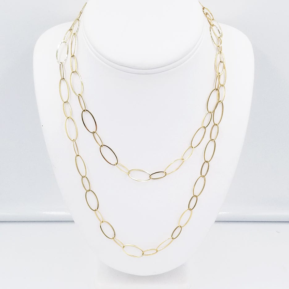 NKL-14K 14K YELLOW GOLD OVAL LINK CHAIN