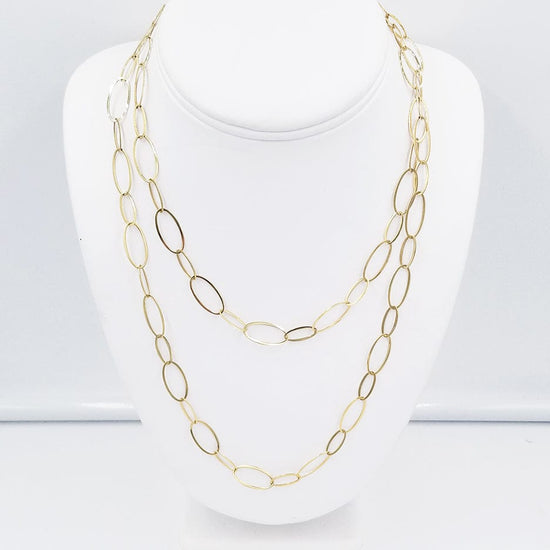 Load image into Gallery viewer, NKL-14K 14K YELLOW GOLD OVAL LINK CHAIN
