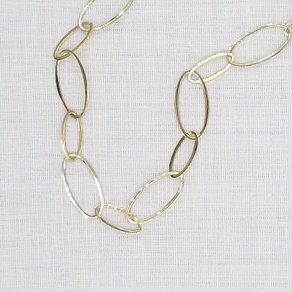Load image into Gallery viewer, NKL-14K 14K YELLOW GOLD OVAL LINK CHAIN
