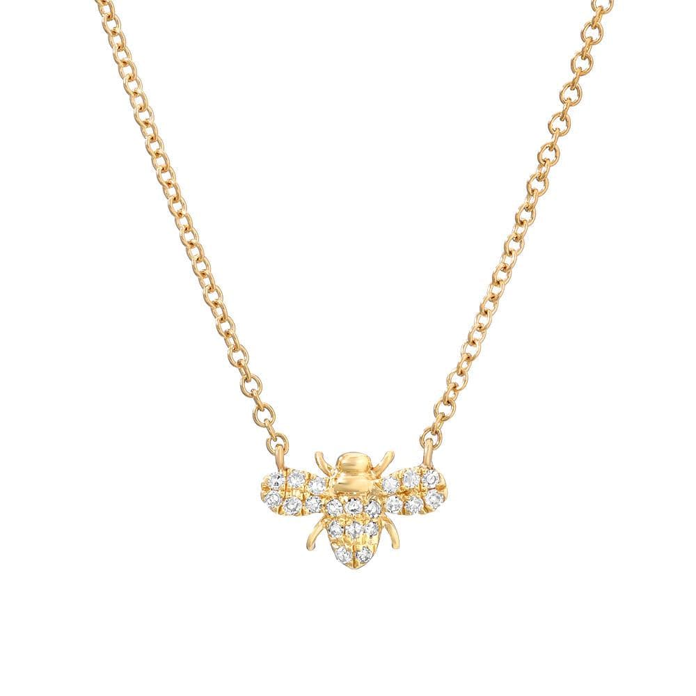 
                      
                        NKL-14K 14k Yellow Gold Petite Diamond Bee Necklace
                      
                    