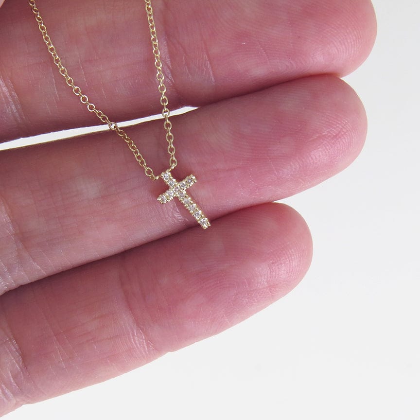 
                  
                    NKL-14K 14k Yellow Gold Petite Diamond Cross Necklace
                  
                