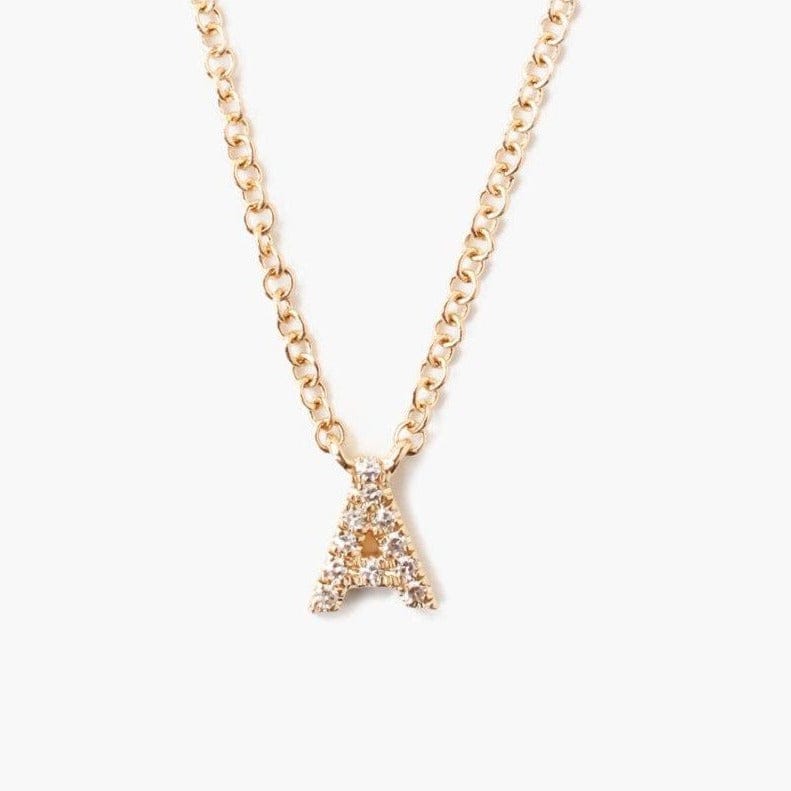 
                      
                        NKL-14K 14k Yellow Gold & White Diamond Initial Necklace
                      
                    