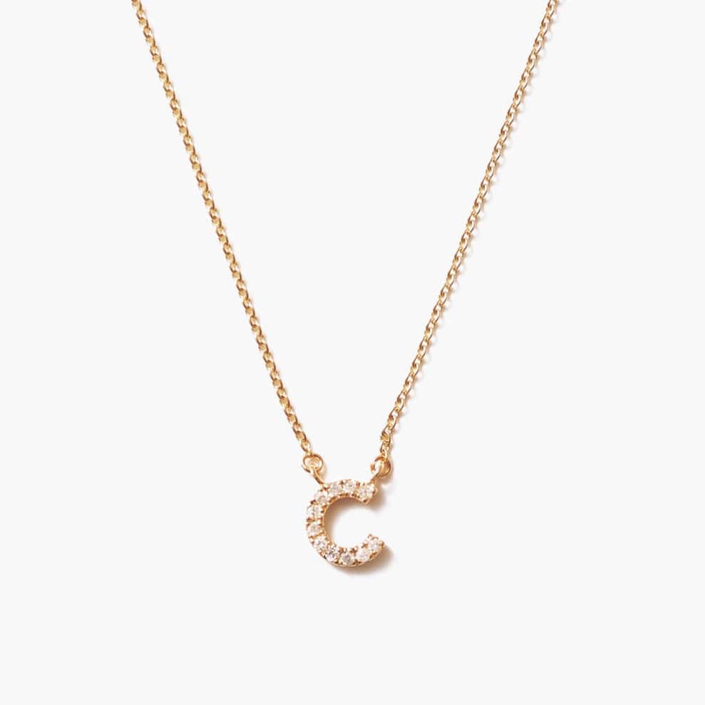 
                      
                        NKL-14K 14k Yellow Gold & White Diamond Initial Necklace
                      
                    